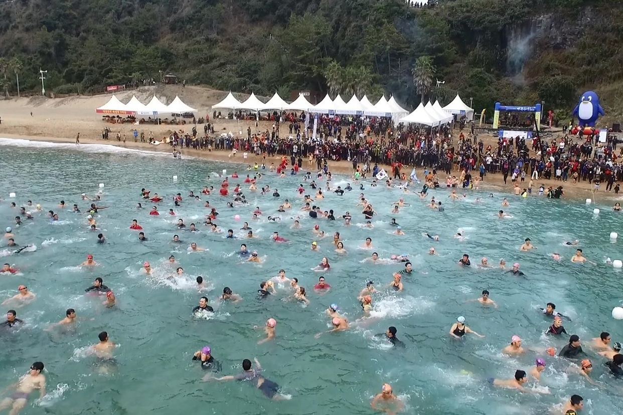 서귀포 겨울바다 국제펭귄수영대회